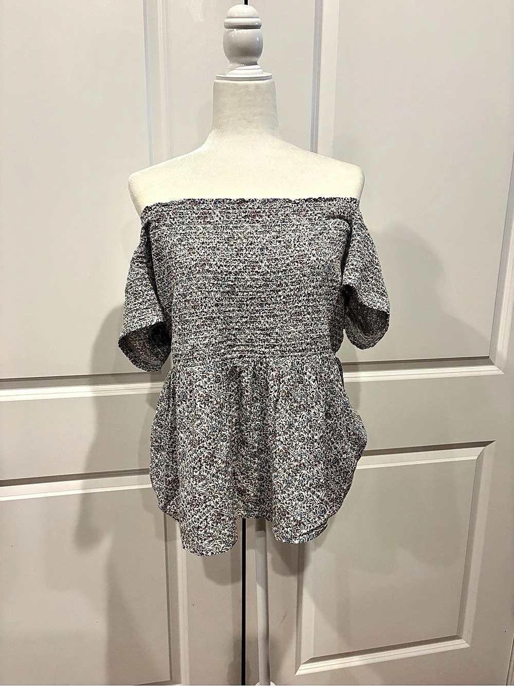 Off-Shoulder Floral Blouse